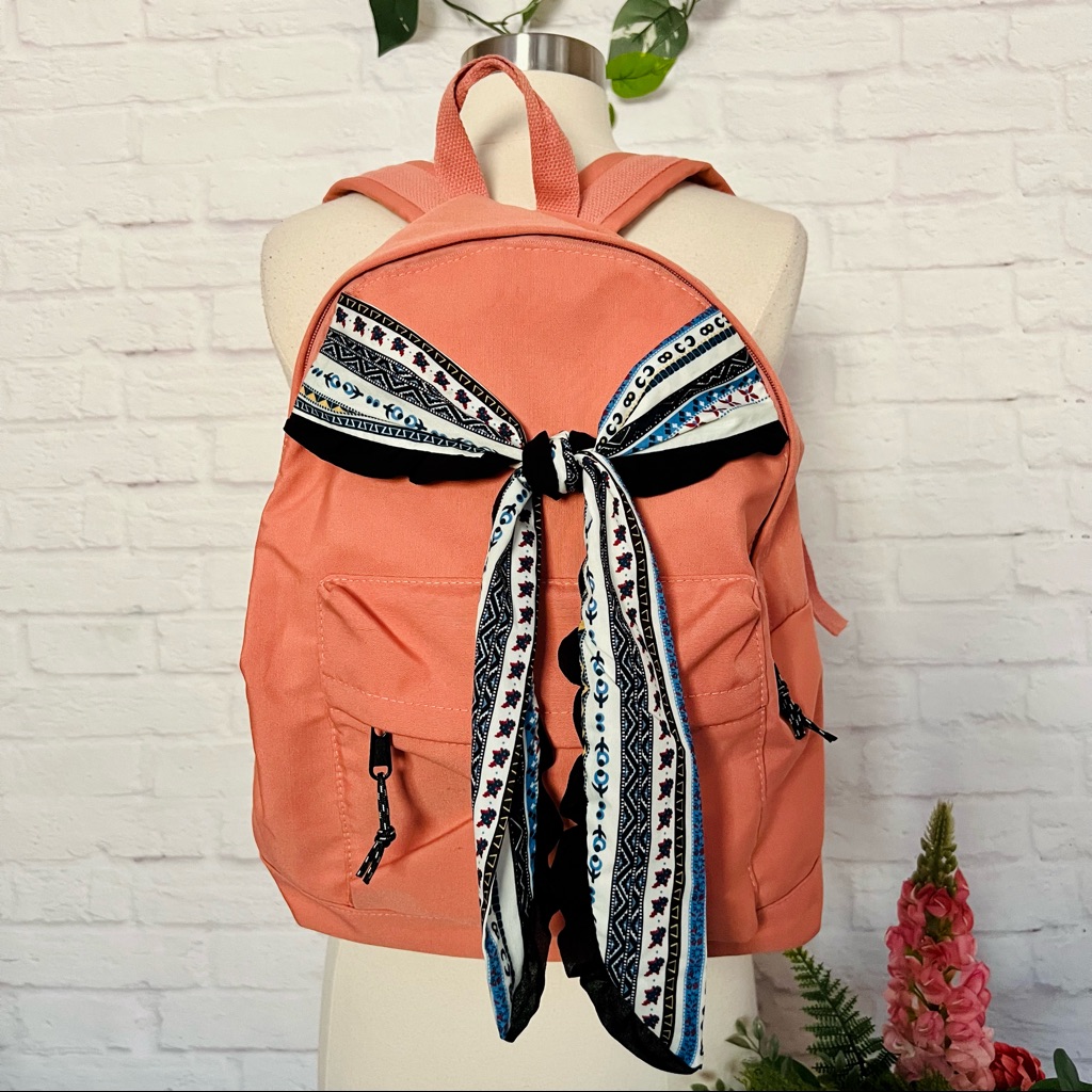 Orange Boho Backpack